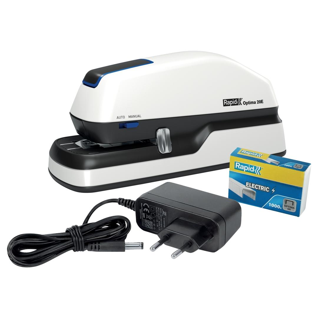 Agrafeuse manuelle et électrique Optima 20 RAPID — Livré avec