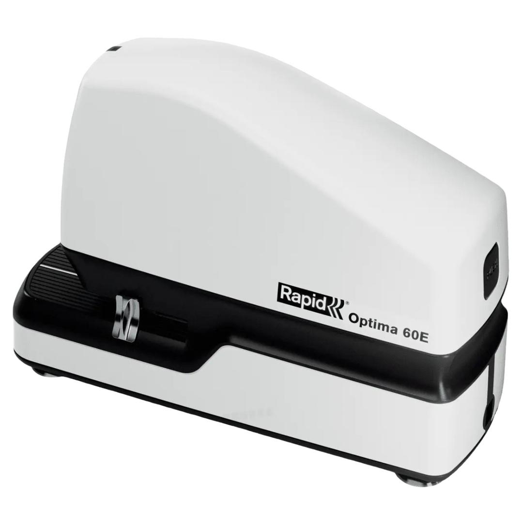 Agrafeuse électrique Optima 70 RAPID — Design compact blanc et noir