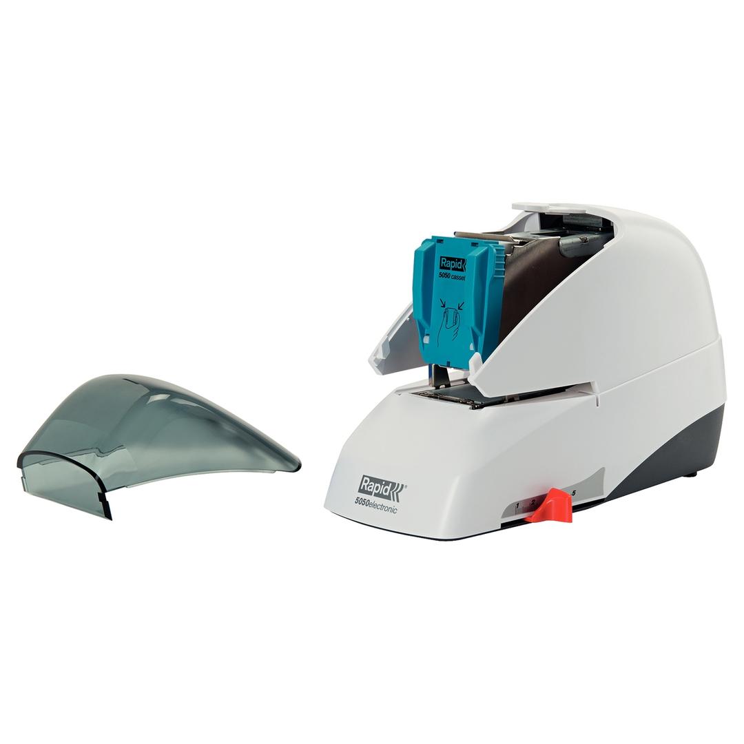 Agrafeuse électrique 5050E (blanche et noire) RAPID — Changement cartouche d'agrafes bis