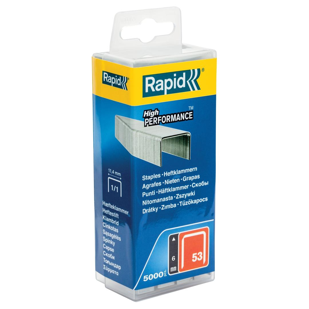 Agrafes en fil fin n°53/6 mm x5000 RAPID — Base