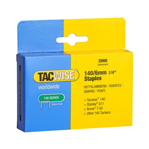 Agrafes 140/6 mm TACWISE — TACWISE Agrafes 140/6 mm, boîte de 2 000 — packshot