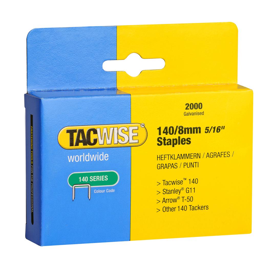 Agrafes 140/8 mm TACWISE — TACWISE Agrafes 140/8 mm, boîte de 2 000 — packshot