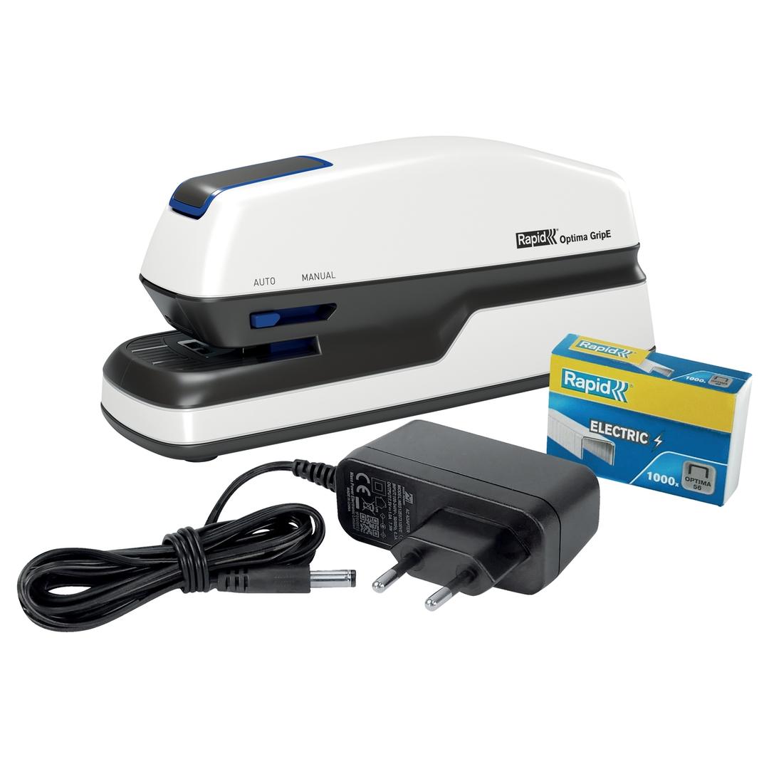 Agrafeuse électrique et manuelle Agrafeuse OPTIMA GRIP RAPID — Livré avec