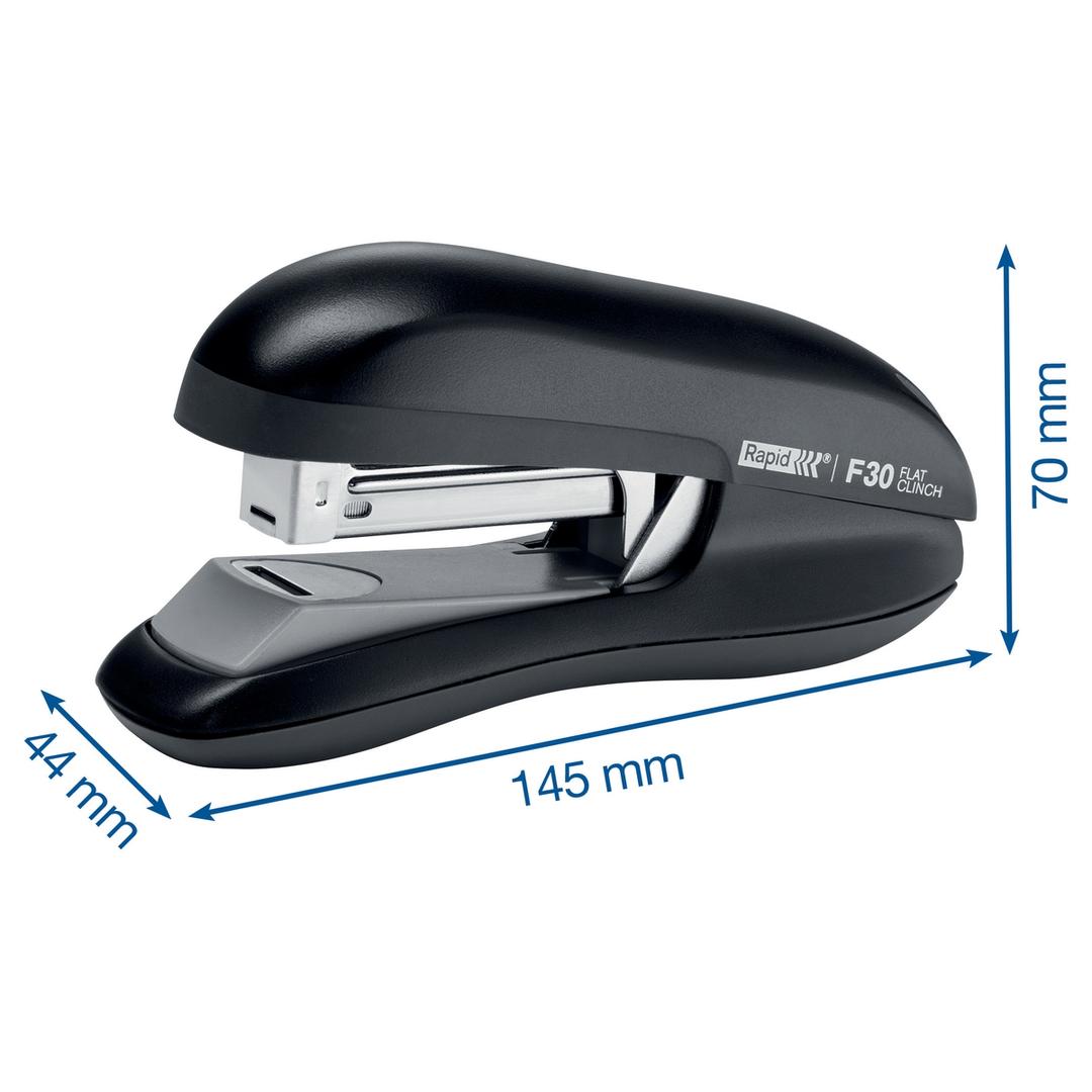 Agrafeuse manuelle de table Agrafeuse F30 noir RAPID — Dimensions