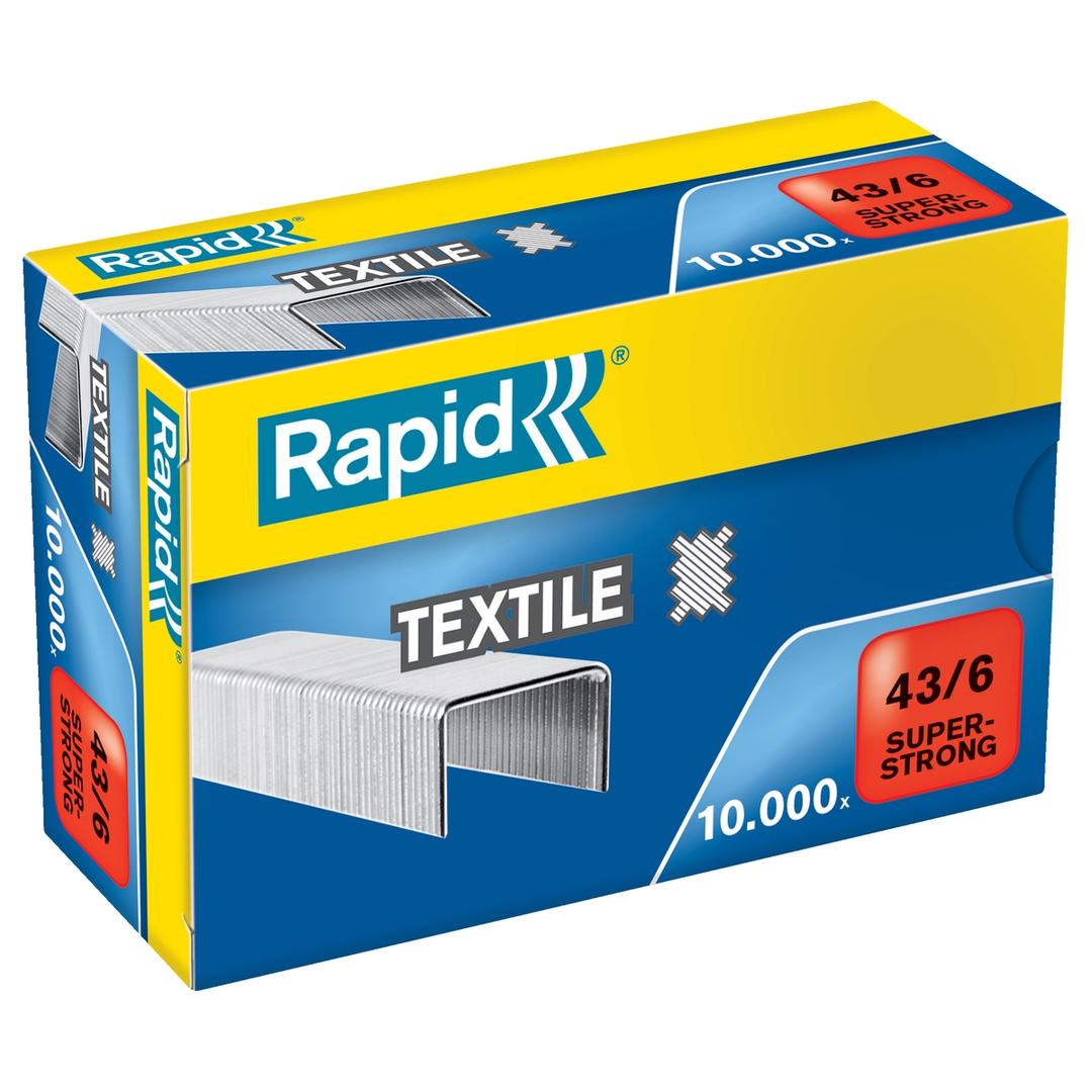 Agrafes 43/6 Textile SuperStrong x10000 RAPID — Base