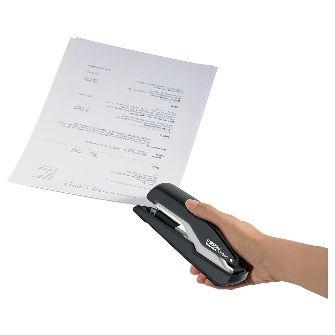 Agrafeuse manuelle de table Agrafeuse Supreme SO60 Omnipress noir/gris RAPID — Agrafage papier