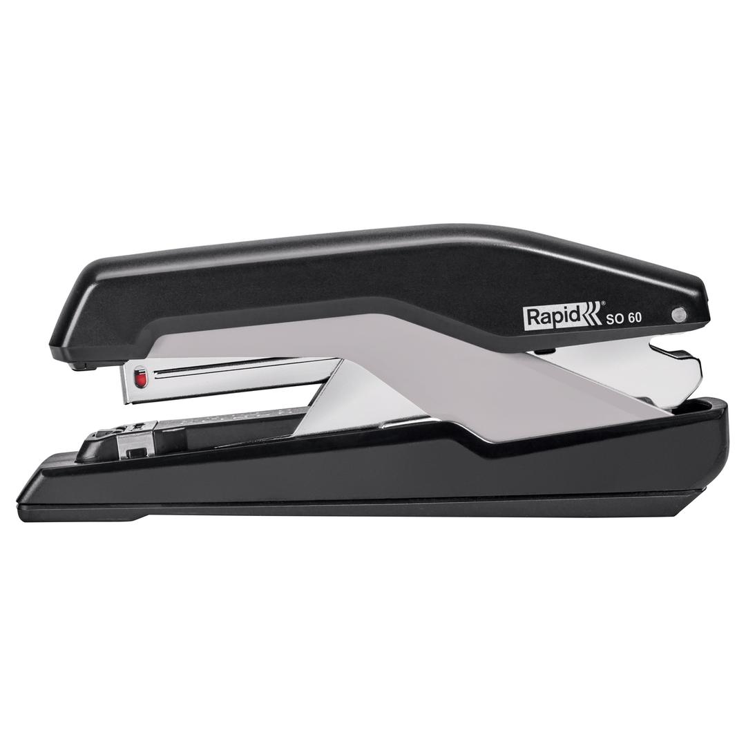 Agrafeuse manuelle de table Agrafeuse Supreme SO60 Omnipress noir/gris RAPID — Vue de coté