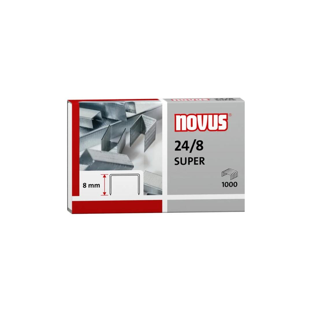 Agrafes 24/8 SUPER x1000 NOVUS — Vue de face
