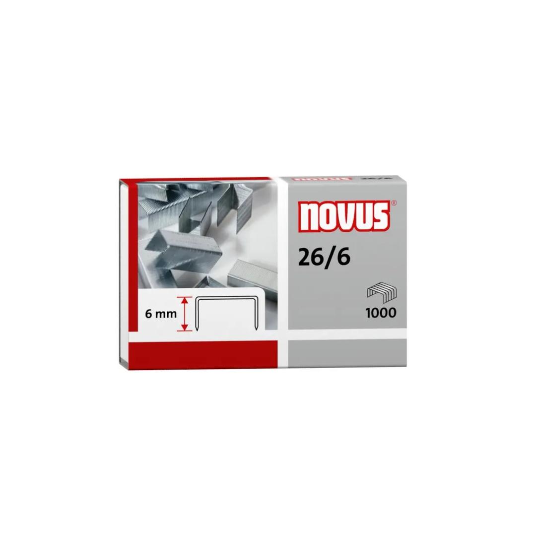 Agrafes 26/6 x1000 NOVUS — Vue de face