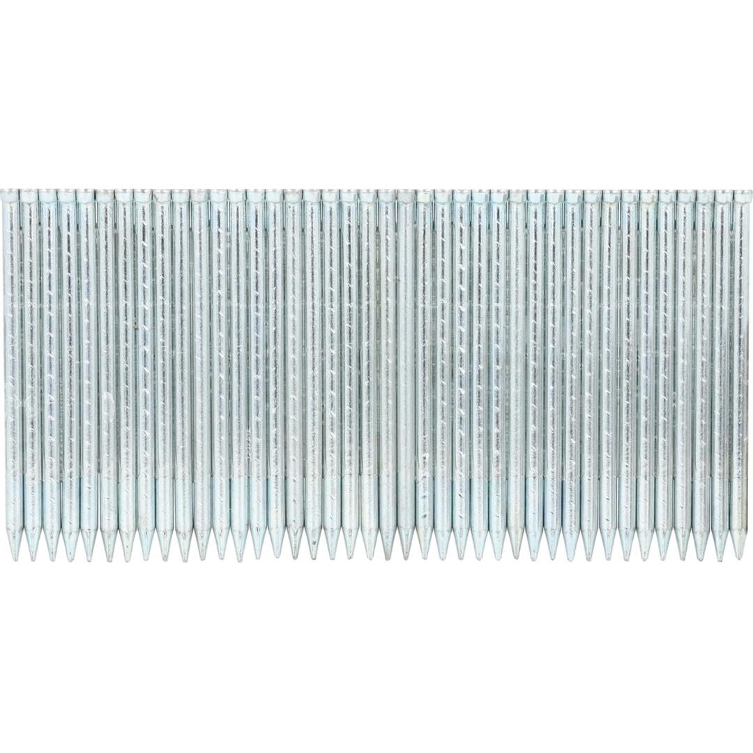 Clous T béton trempés galvanisés PH13AIA 2,2x25 mm SENCO — Clous T béton SENCO 2,2x25 mm galvanisés à fûts cannelés, bande serrée vue de face