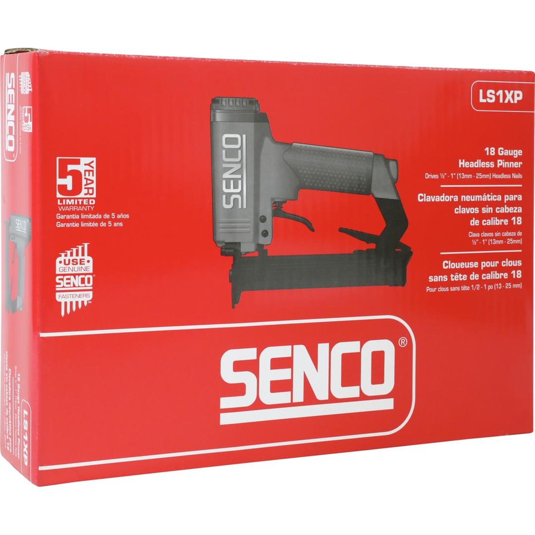 Cloueur pneumatique LS1 XP Finette SENCO — Cloueur SENCO LS1XP 13-25 mm dans son carton rouge fermé, pastille garantie 5 ans