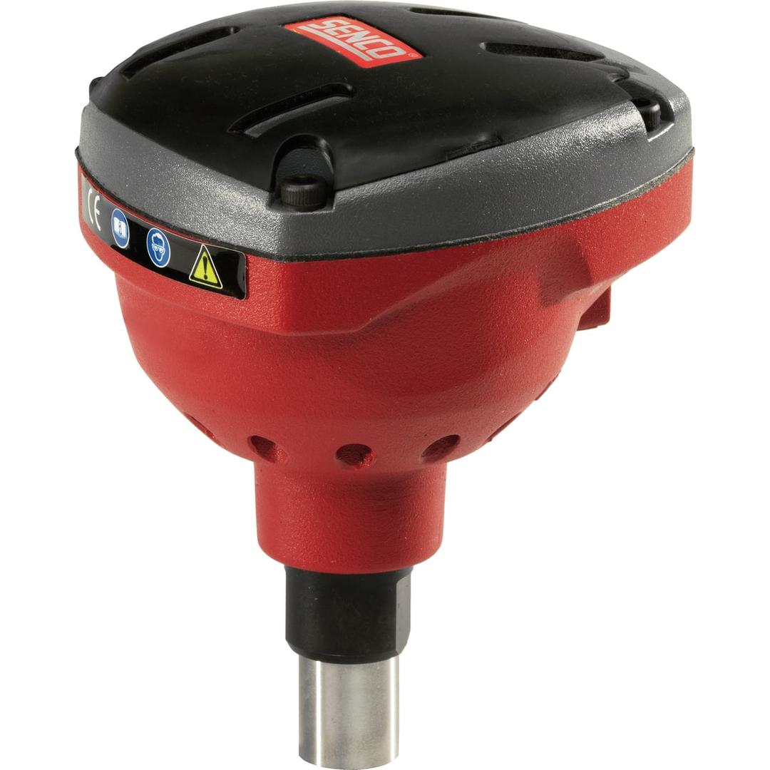 Cloueur pneumatique Palmnailer A20 pneumatique SENCO — Cloueur de paume SENCO A20 pneumatique en gros plan, capot noir et embout cylindrique métallique