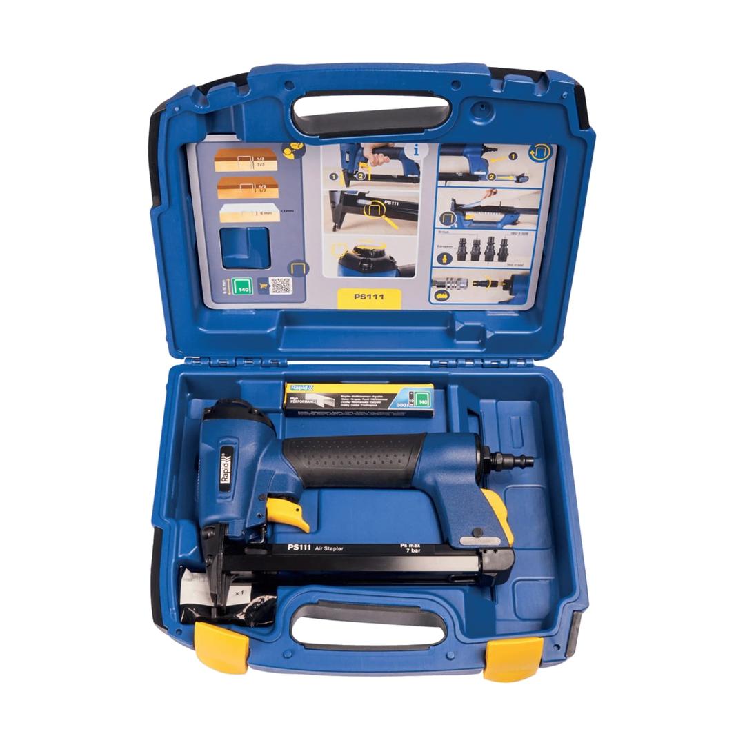 Agrafeuse pneumatique PS111, bleu RAPID TOOLS — Rapid Agrafeuse à air comprimé PS111, bleu, vue détaillée 3