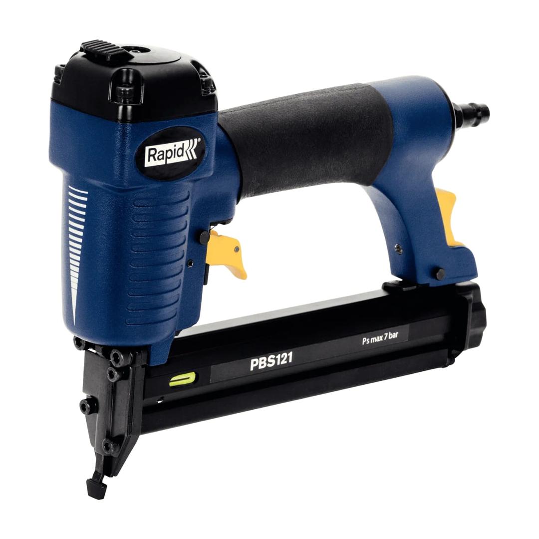 Agrafeuse-cloueuse pneumatique PBS121, bleu/jaune RAPID TOOLS — Rapid Agrafeuse/cloueuse à air comprimé PBS121, bleu/jaune