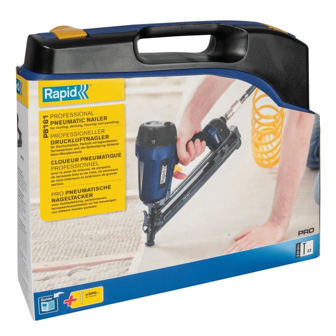 Cloueuse pneumatique PRO PB161, bleu RAPID TOOLS — Rapid Cloueuse à air comprimé PRO PB161, bleu, vue détaillée 1