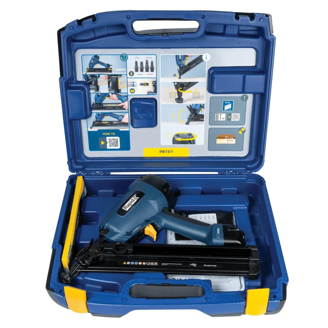 Cloueuse pneumatique PRO PB161, bleu RAPID TOOLS — Rapid Cloueuse à air comprimé PRO PB161, bleu, vue détaillée 4