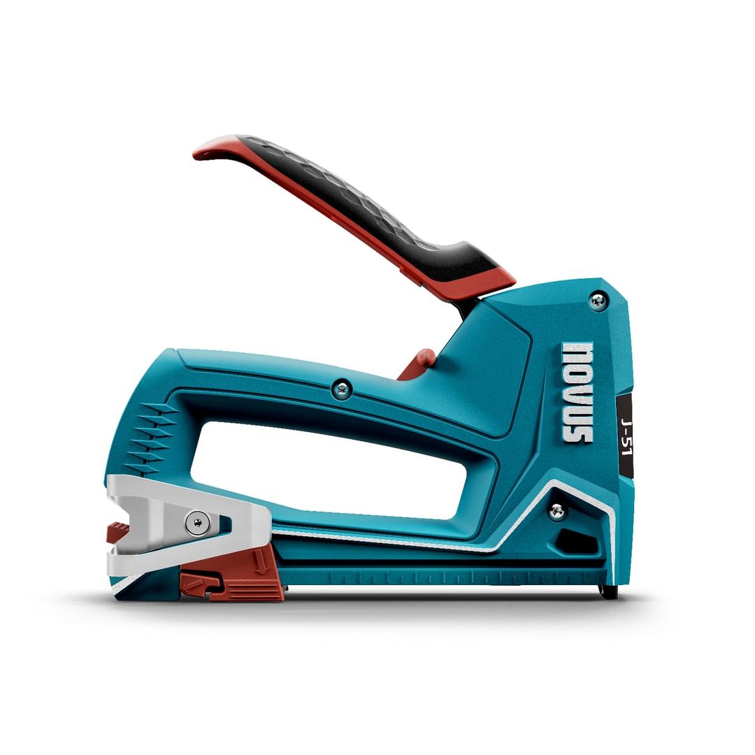 Agrafeuse manuelle J-51 NOVUS — NOVUS agrafeuse manuelle J-51 — vu de profil gauche