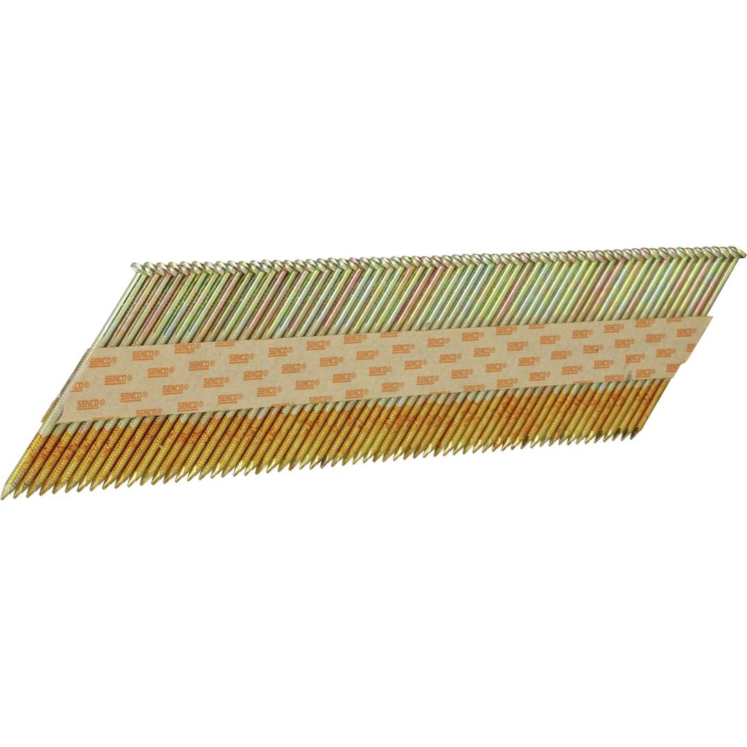 Pack gaz & clous en bande 34° annelés zingués 12µ HE57AXBKR-FC 3,1x75 mm & gaz PC1308P SENCO — SENCO Pack clous D34° 2,8x75mm Annelé EZ + gaz — vue produit