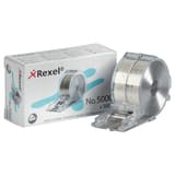 Agrafes plates Stella 30 REXEL — Détails boite et cartouche