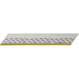 Clous de finition 15G 34° tête brad inox A2 DA21EGB 1,8x50 mm SENCO — Clous de finition SENCO DA 50 mm inox, bande fine à collation papier, vue de trois quarts aplatie