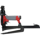 Agrafeuse long bras pneumatique F75LXP SENCO — Agrafeuse SENCO F75LXP à long bras d'enclume, de profil bras vers la droite, filtre-régulateur noir