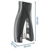 Agrafeuse manuelle de table Agrafeuse StandUp Fashion Ultimate F20 noir RAPID — Dimensions