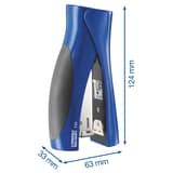 Agrafeuse manuelle de table Agrafeuse StandUp Fashion Ultimate F20 bleu RAPID — Dimensions