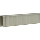 Agrafes moyennes M14BAB - 28mm 5.5M SENCO — Agrafes SENCO M 28 mm galvanisées en bande, couronne de 9,5 mm et pattes longues, de trois quarts sur fond blanc