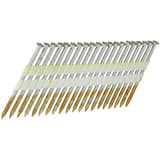 Clous en bande 34° annelés inox A2 GR52AGBM 2,87x55 mm SENCO — Bande de clous SENCO 34° 2,8x55 mm annelés inox, double liaison plastique blanche et jaune