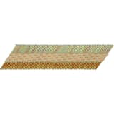 Clous en bande 34° annelés zingués 12µ HE59AXBKR 3,1x90 mm SENCO — Clous SENCO D34° 3,1x90 mm annelés galvanisés EZ 12 µ en bande, double bandelette kraft, cadrage aplati