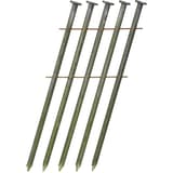Clous en rouleau plats 16° lisses clair MD36APBE 3,8x130 mm SENCO — Clous SENCO 3,8 x 130 mm lisses sur deux fils cuivre, pointes claires, en gros plan