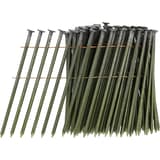 Clous en rouleau plats 16° lisses clair MD36APBE 3,8x130 mm SENCO — Rouleau de clous SENCO 3,8 x 130 mm à tige lisse vert olive, sept clous déroulés