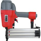Cloueur pointe T pneumatique TPRO65 dual SENCO — Cloueur pointe T SENCO TPRO65 dual de profil gauche, magasin droit en aluminium à deux tiges rouges
