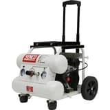 Compresseur SENCO AC12810 discret sans huile SENCO — Compresseur SENCO AC12810 sans huile de trois quarts arrière, poignée télescopique déployée