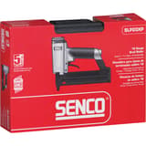Cloueur pneumatique SLP20 XP SENCO — Cloueur SENCO SLP20XP 15-42 mm dans son carton rouge à poignée noire, garantie 5 ans