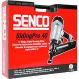 Cloueur bande 34° pneumatique SIDINGPRO 40 TIR Dual 2,3x40-60 mm SENCO — Cloueur SENCO SidingPro 40 2,3x40-60 mm dans son carton rouge et noir fermé, garantie 1 an