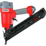 Cloueur bande 34° pneumatique SIDINGPRO 40 TIR Dual 2,3x40-60 mm SENCO — Cloueur SENCO SidingPro 40 2,3x40-60 mm de trois quarts, gâchette rouge et contre-pointe articulée