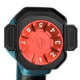 Pistolet à air chaud 2 000 W H-200 NOVUS — NOVUS pistolet à air chaud H-200 — gros plan sur la molette de réglage