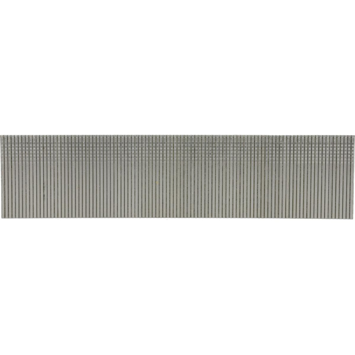 Brads SENCO AY G18 tête 1,65 de 38 mm inox, bande compacte de tiges grises, vue de face à plat