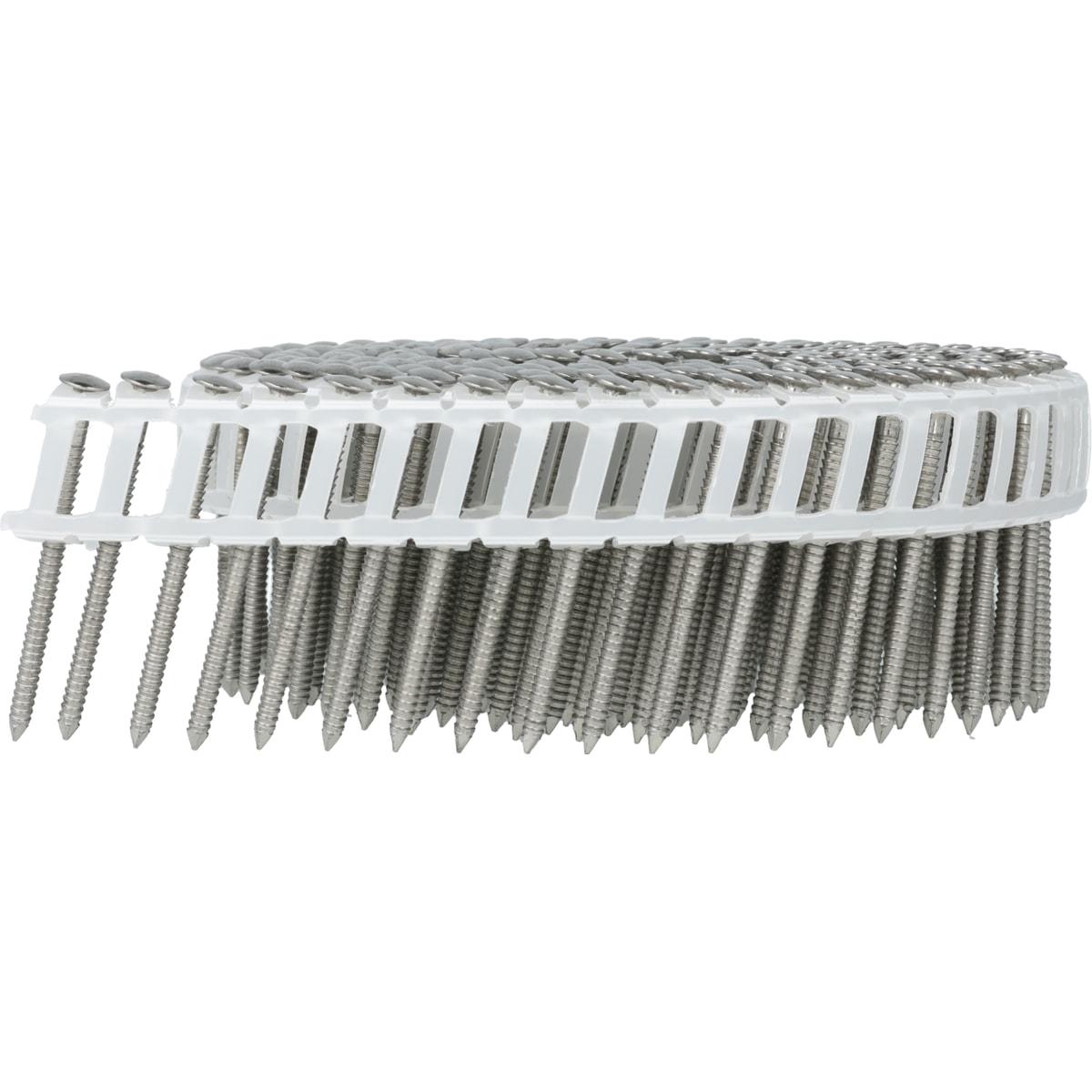 Rouleau de clous SENCO inox 304 2,5 x 50 mm annelés sur bande plastique blanche