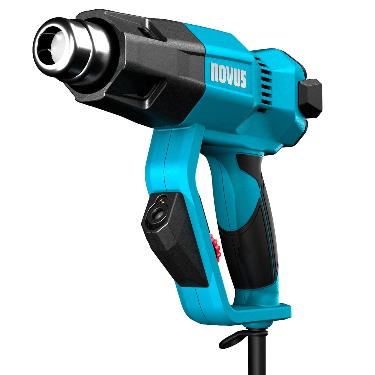 NOVUS pistolet à air chaud H-250 — molette rouge de réglage et module de commande noir