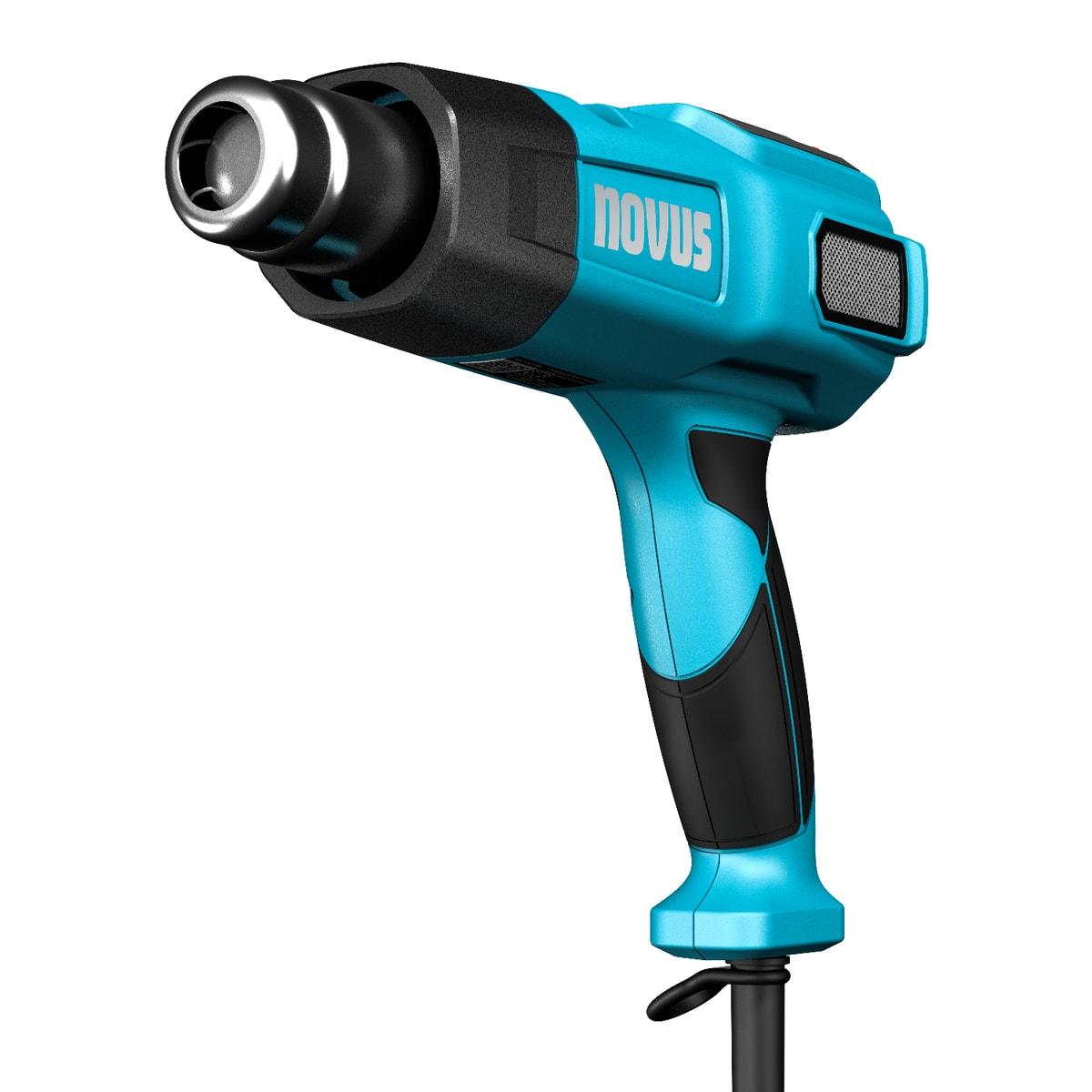 NOVUS pistolet à air chaud H-550 Pro — buse métallique, corps noir et grille d aération