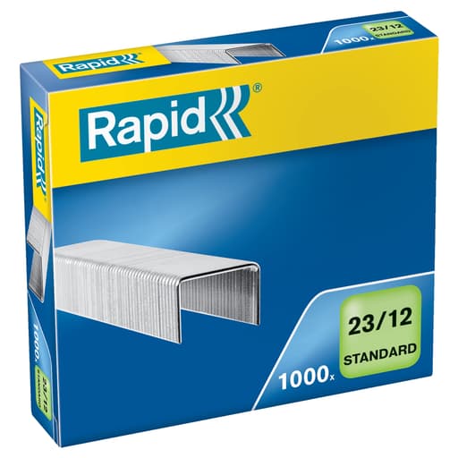 Agrafes 23/12 Standard x1000 Pour agrafeuses Rapid HD110, HD210